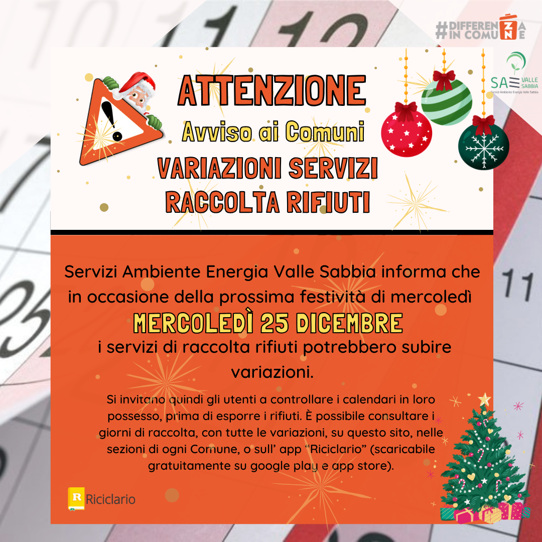 23122024 - Avviso ai Comuni - Festività - Natale