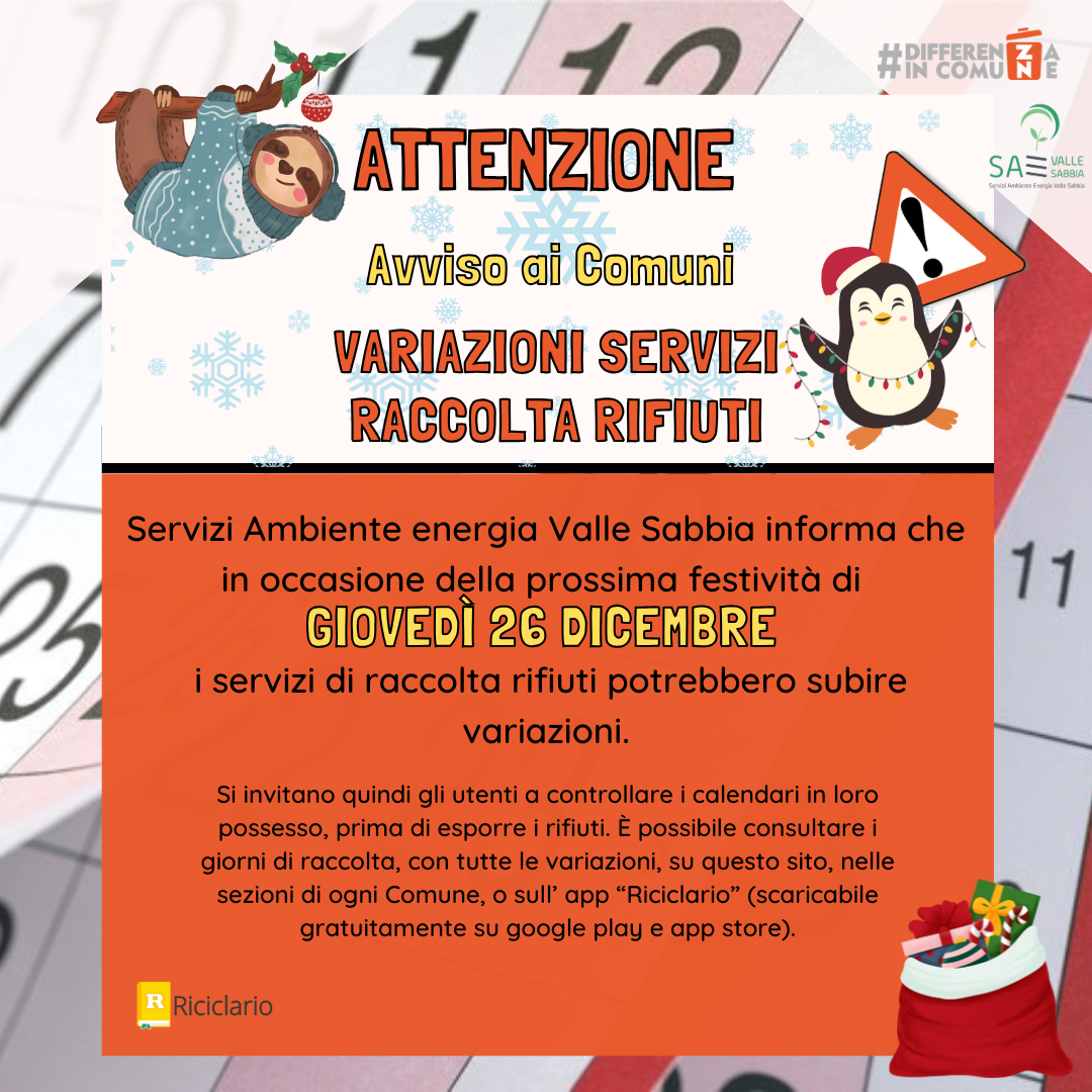 24122024 - Avviso ai Comuni - Festività - S. Stefano