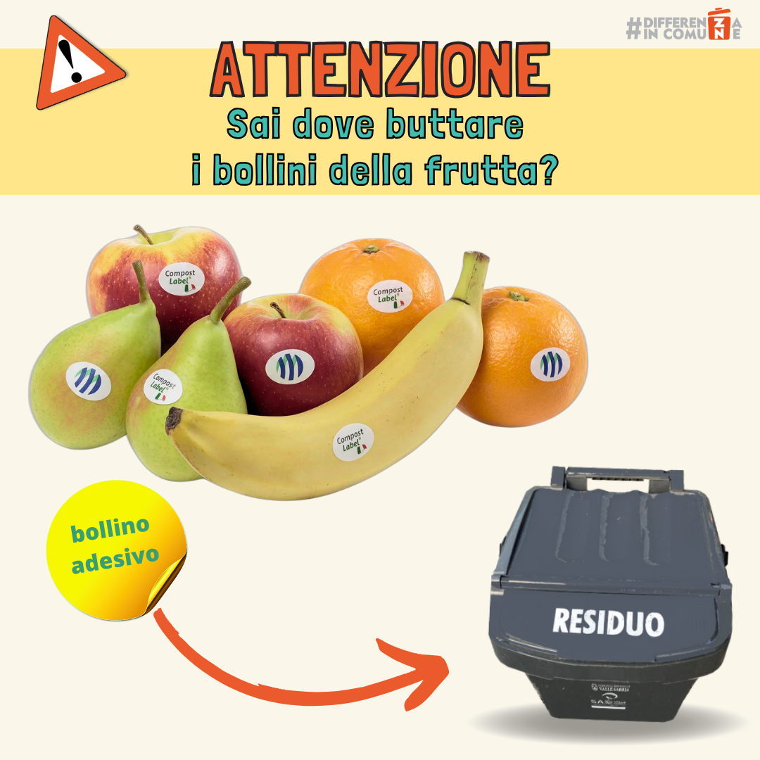 30.012.025 - Sai dove buttare i bollini della frutta